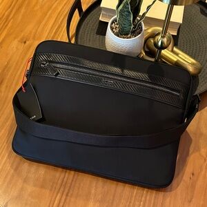 Black Tumi Kalvin Laptop Crossbody